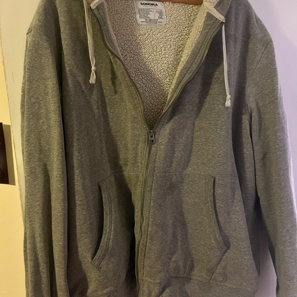 Sonoma Men's Zip-Up Sweater in Heather Gray